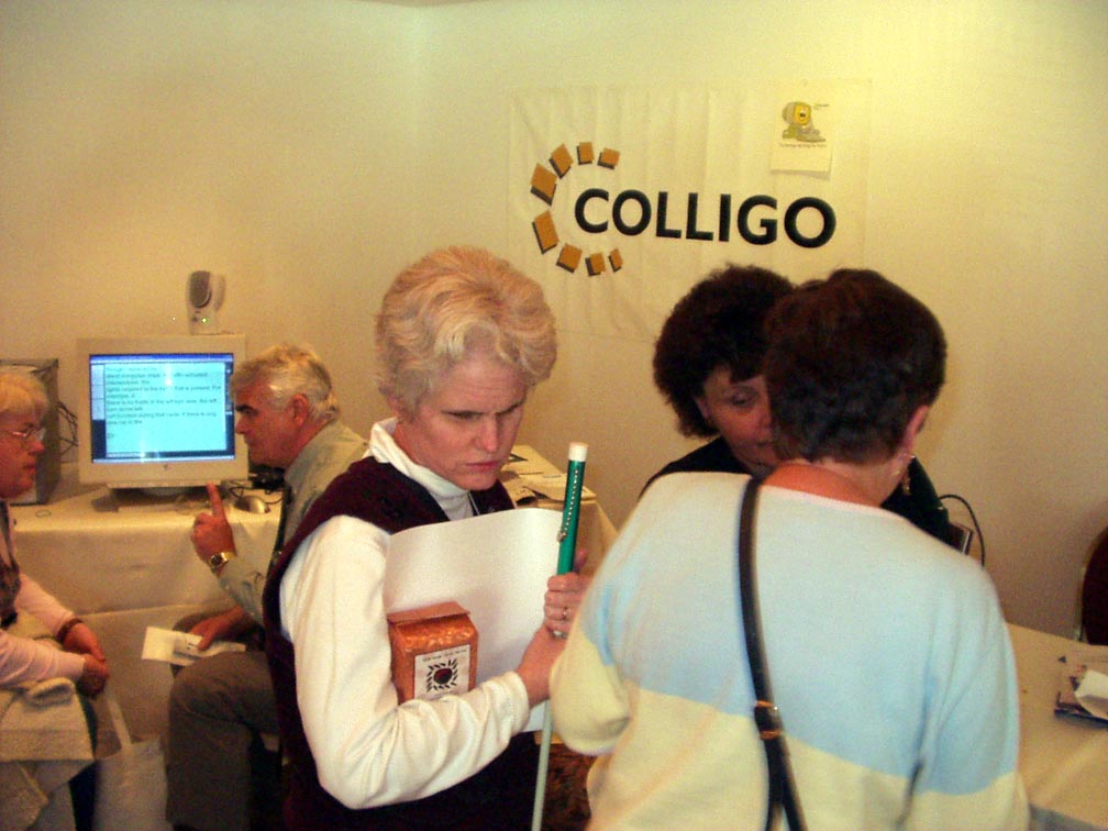 Denise in an exhibit room